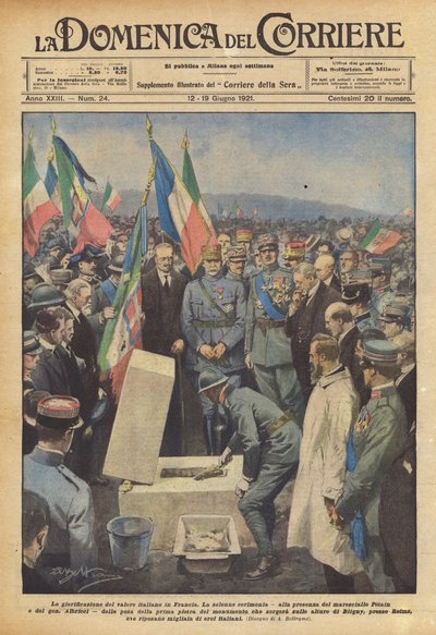 Glorifiseringen av italiensk tapperhet i Frankrike av Achille Beltrame
