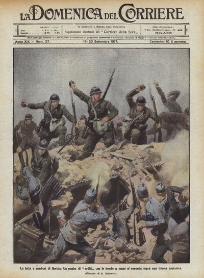 Kampen nord-øst for Gorizia av Achille Beltrame