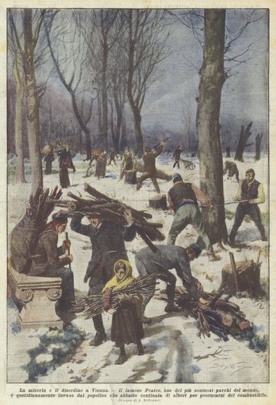 Elendighet og uorden i Wien av Achille Beltrame