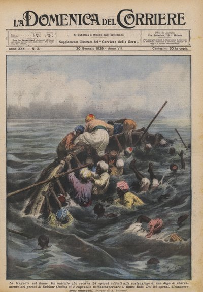 Tragedien på elven av Achille Beltrame