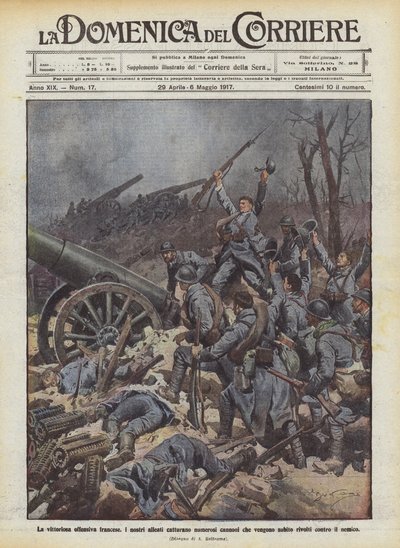 Den seirende franske offensiven av Achille Beltrame