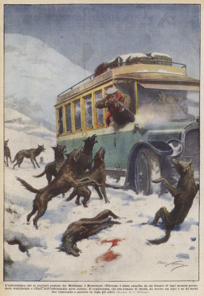 Har bilen som driver posttjenesten mellom Moliterno og Montesano (Potenza) blitt angrepet? av Achille Beltrame