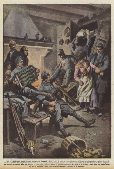 Den østerrikske mobbingen i de invaderte landene av Achille Beltrame