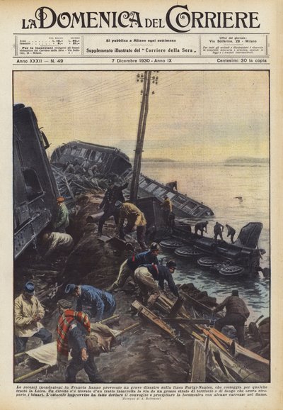 Har de nylige flommene i Frankrike forårsaket en stor katastrofe på Paris-Nantes-linjen? av Achille Beltrame