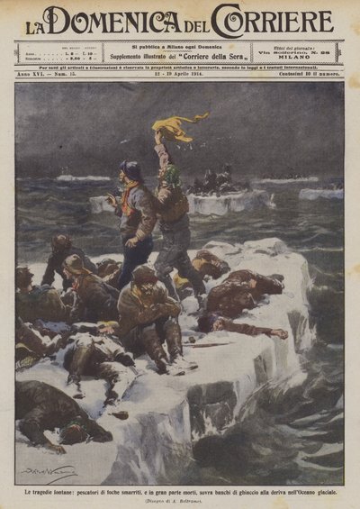 De fjerne tragediene, tapte og stort sett døde selfiskere på isflak? av Achille Beltrame