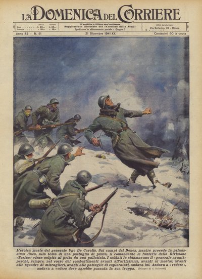General Ugo De Carolis heroiske død av Achille Beltrame