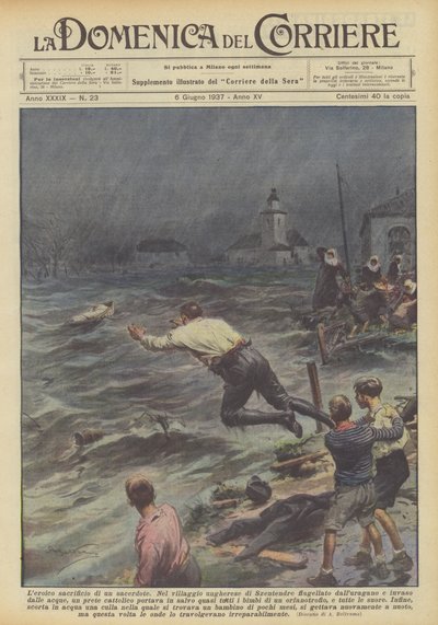 Leroisk ofring av en prest av Achille Beltrame