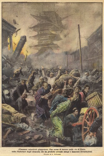 Limmane japansk katastrofe av Achille Beltrame