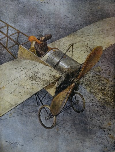 Mauvaises fly styrtet etter å ha blitt truffet av svermer av gresshopper, nær Madrid, Spania, illustrasjon av Achille Beltrame fra La Domenica del Corriere, 3. juni av Achille Beltrame