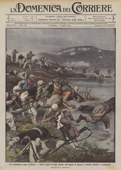 I det vaklende kongeriket Albania, flykter opprørerne rundt Durres-lagunene? av Achille Beltrame