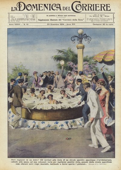 Ni jenter i en dessert! av Achille Beltrame