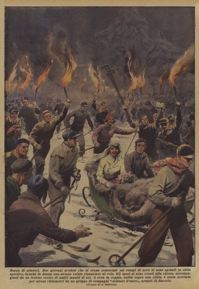 Bryllup av skiløpere av Achille Beltrame