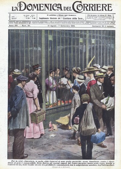 På grunn av matkrisen har det i mange franske byer vært flere tumultariske scener mot? av Achille Beltrame