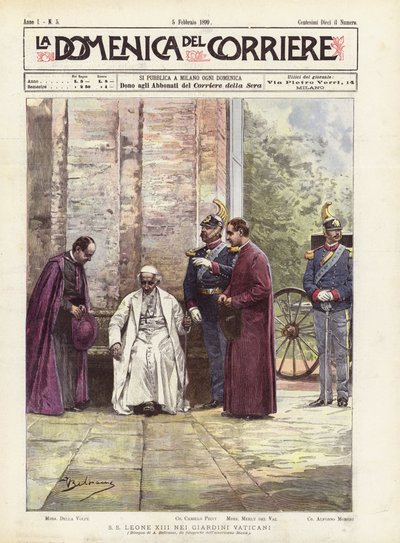 SS Leo XIII i Vatikanhagen av Achille Beltrame