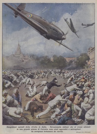 Blodige episoder av opprøret i India av Achille Beltrame