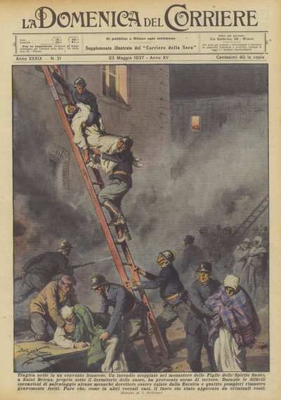 Tragisk natt i et fransk kloster av Achille Beltrame