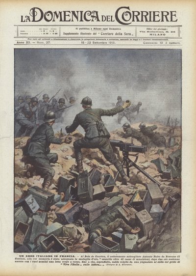 En italiensk helt i Frankrike av Achille Beltrame