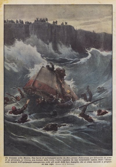 Et drama i Den engelske kanal av Achille Beltrame