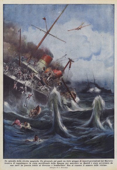 En episode av det spanske opprøret av Achille Beltrame
