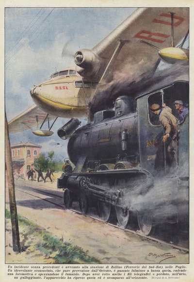 En enestående ulykke skjedde på Zollino-stasjonen (Ferrovie del Sud-Est) i Puglia av Achille Beltrame