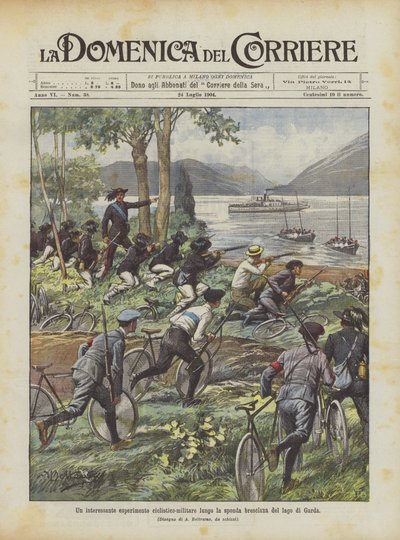 Et interessant sykkel-militært eksperiment langs Brescia-siden av Gardasjøen av Achille Beltrame