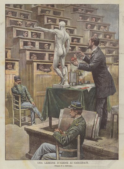 En hygienetime for fanger av Achille Beltrame
