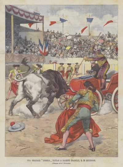 En original tyrefekting laget i Biarritz (Frankrike), 29. september av Achille Beltrame