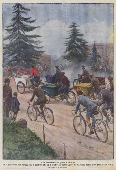Et karakteristisk løp i Milano av Achille Beltrame