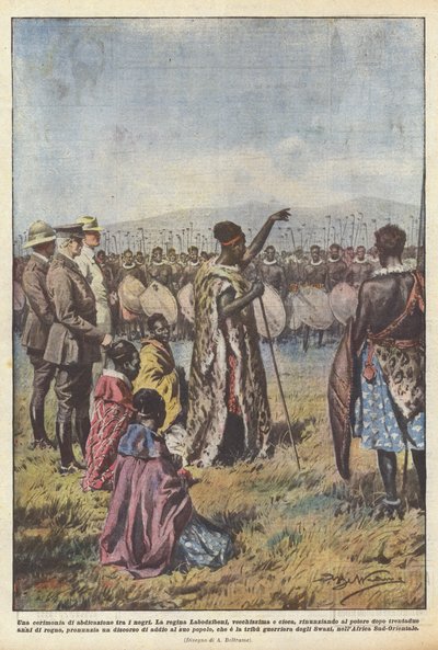 En abdikasjonsseremoni blant svarte av Achille Beltrame