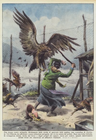 En kvinne mot en ørn av Achille Beltrame