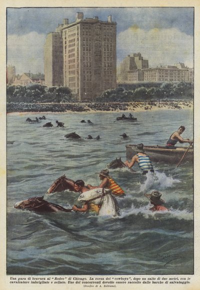 En ferdighetskonkurranse på Chicago Rodeo av Achille Beltrame