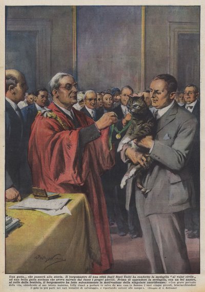 En katt? som vil gå ned i historien av Achille Beltrame