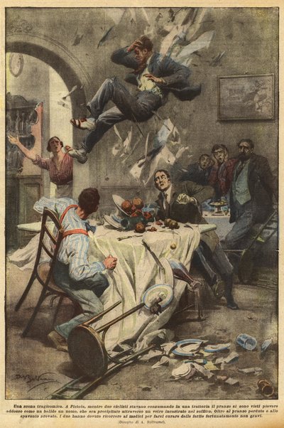 En tragikomisk scene av Achille Beltrame