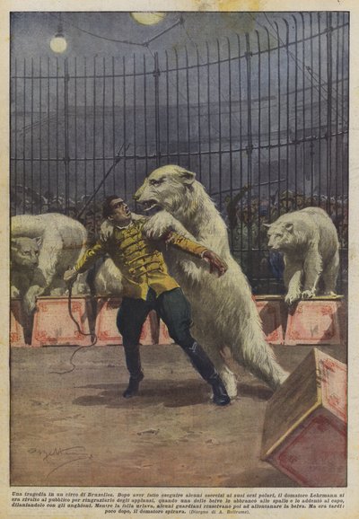 En tragedie i et sirkus i Brussel av Achille Beltrame