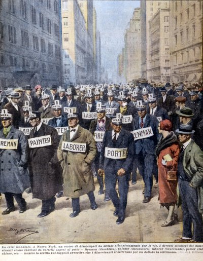 Arbeidsledig i New York - i "Courier Sunday" " av Achille Beltrame