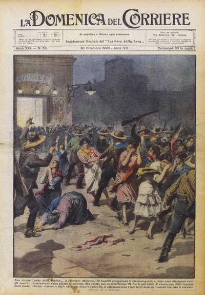En merkelig voldtekt av sabinskvinnene av Achille Beltrame