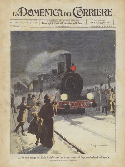?. la folk ta imot det nye århundre med glede, men ikke spørre tiden hvor mye det avhenger av mennesket av Achille Beltrame