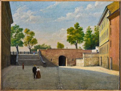 Porta Bologna i Modena (olje på lerret) av Achille Boschi