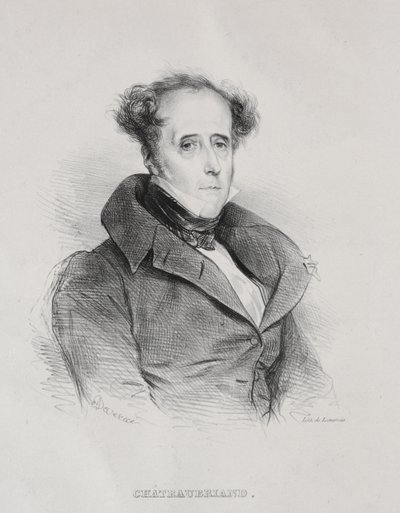 Francois René Auguste Victome de Chateaubriand av Achille Devéria