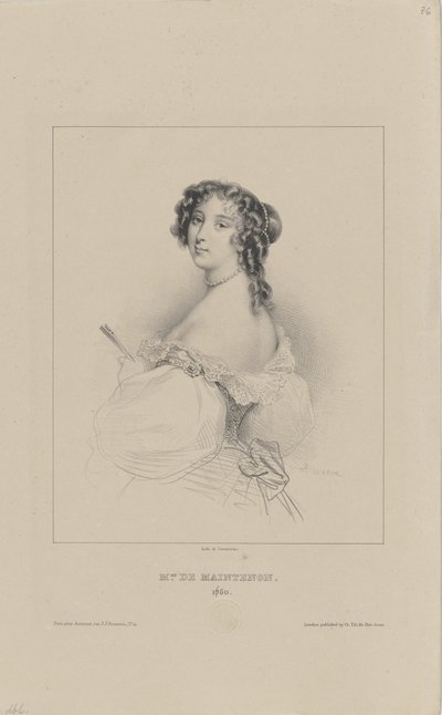 Françoise dAubigné, Marquise de Maintenon 1635-1719, 1830-1840-årene. av Achille Devéria