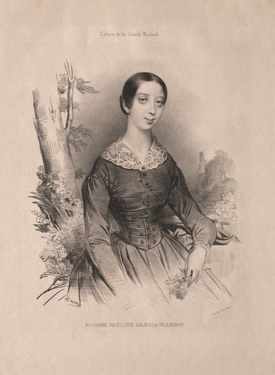 Madam Pauline Garcia-Viardot, 1840. av Achille Devéria