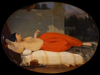 Odalisk, ca. 1830–35 (olje på panel) av Achille Devéria