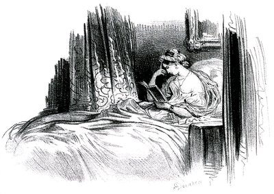 Madame Bovary for romanen av Gustave Flaubert av Achille Devéria