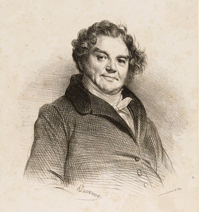 Portrett av Eugène François Vidocq 1775-1857, ca. 1828. av Achille Devéria
