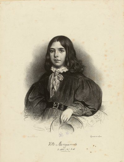 Portrett av Vito Mangiamele 1827-1897, 1839. av Achille Devéria