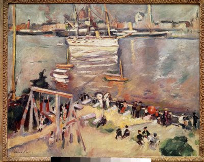 Gå inn i en korvett i havnen i Antwerpen Maleri av Othon Friesz (1879-1949) 1906 Privat samling av Achille Emile Othon Friesz