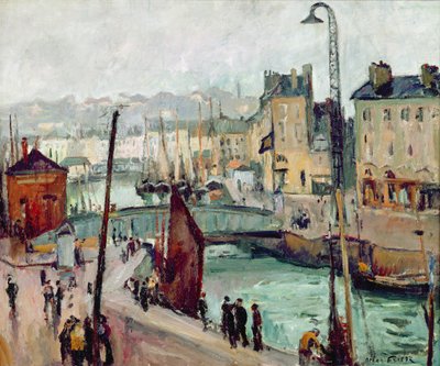Le Havre, Bassin du Roy (olje på lerret) av Achille Emile Othon Friesz