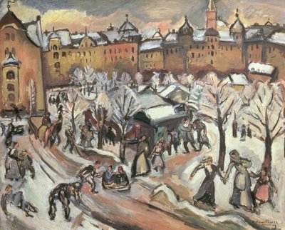 Snø i München av Achille Emile Othon Friesz