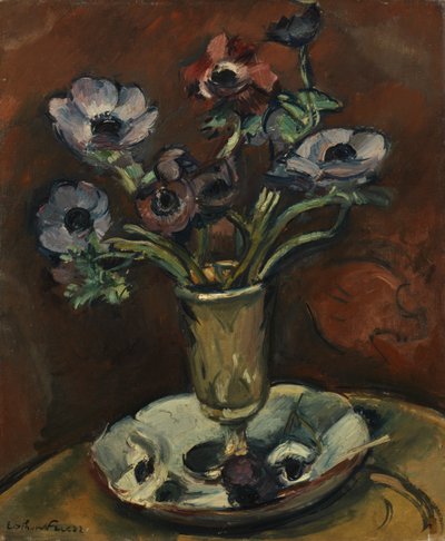 Stilleben med anenomer, ca. 1922 (olje på lerret) av Achille Emile Othon Friesz
