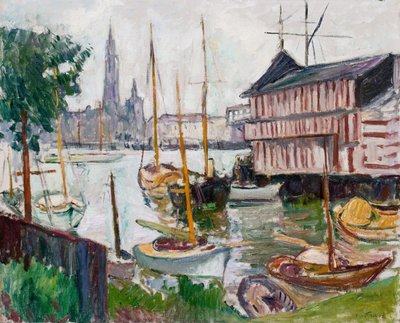 Yachtbasseng ved Sainte-Anne, Antwerpen av Achille Emile Othon Friesz